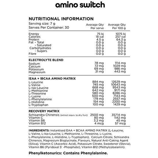 Switch Nutrition | Amino Switch BCAA & EAA
