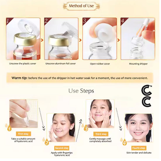 VC Serum (10 vials per order) for Face Moisturising Vitamin C Facial Essence
