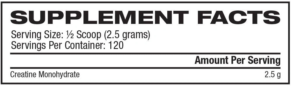Ronnie Coleman Creatine XS INFO Panel