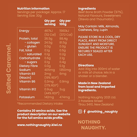 Nothing Naughty | Bone Broth Protein Powder - 500g Jar
