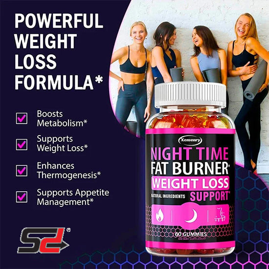 Nighttime Fat Burning Gummies - Burn Fat, Promote Metabolism, Healthy Weight Management, Improve Immunity