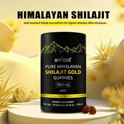 Pure Himalayan Shilajit Gummies Gold for Men & Women Energy & Immune System Minerals Supplement