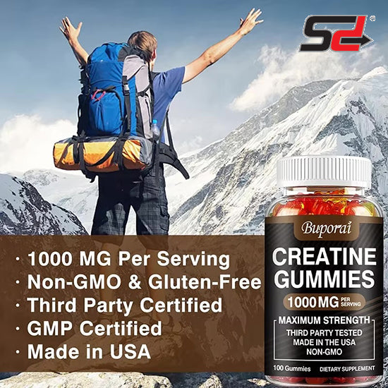 Creatine Monohydrate Gummies - Boost Energy, Build Muscle Mass, and Improve Athletic Performance