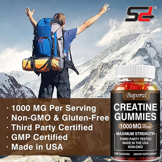 Creatine Monohydrate Gummies - Boost Energy, Build Muscle Mass, and Improve Athletic Performance