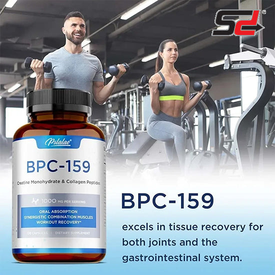BPC-159 Peptide Capsules - Creatine Monohydrate and Collagen Peptides, Post-Workout Recovery, Bone and Joint Support, Magenisum