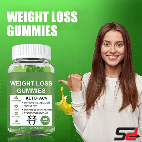 KETO+ACV Gummies Weight Loss Burn Belly Fat Apple Cider Vinegar Soft Candy Appetite Reduces Bloating Dietary Supplement