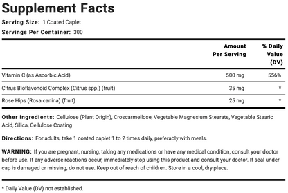 Vitamin C 500 mg with Bioflavonoids & Rose Hips