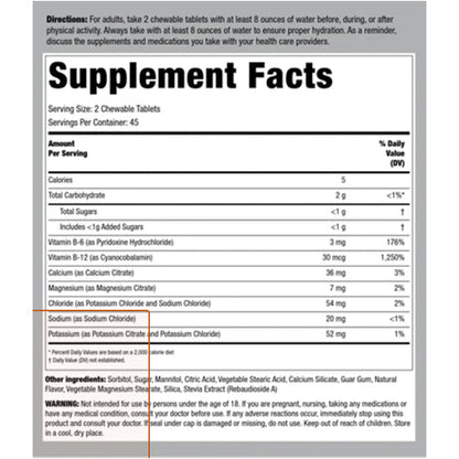 Electrolyte Hydration Chewables + B Vitamins