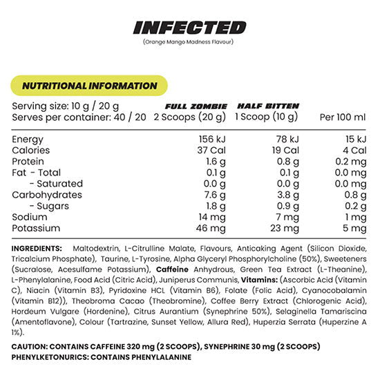 Zombie Labs | Infected High Stem Pre Workout