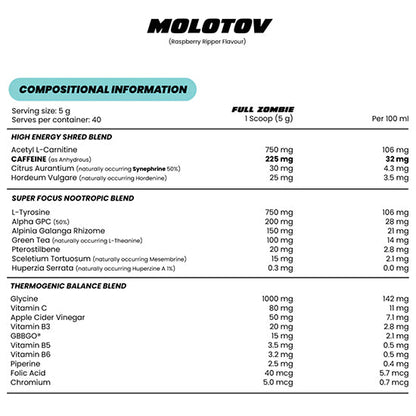 Zombie Labs | Molotov Thermogenic Formula