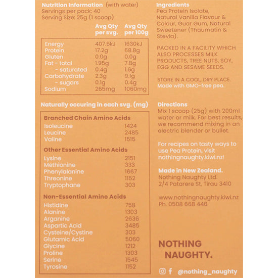 Nothing Naughty | Pea Protein 1kg Jar