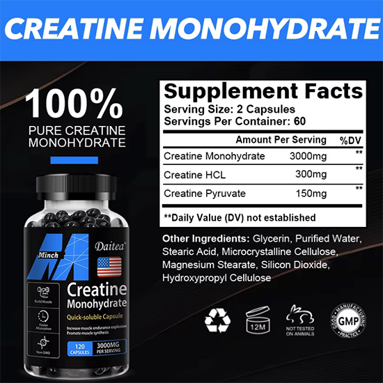 Creatine Monohydrate 60 Caps