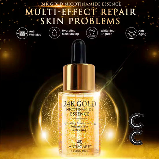 24K Gold Serum (3 piece set) for Moisturising and Hydrating Dark Circles Eye Cream Face Essence Skin Care Products