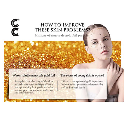 24K Gold Serum (3 piece set) for Moisturising and Hydrating Dark Circles Eye Cream Face Essence Skin Care Products