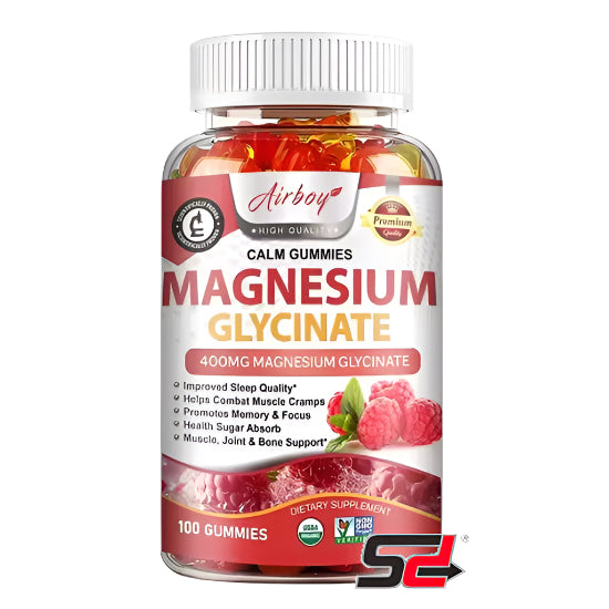 Magnesium Glycinate Gummies - Brain Health, Strengthen Muscles and Bones, Improve Sleep, Relax Nerves