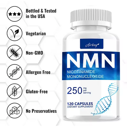 NMN Nicotinamide Mononucleotide - Supports Cell Repair and Growth, Reduces Wrinkles and Increases Skin Elasticity