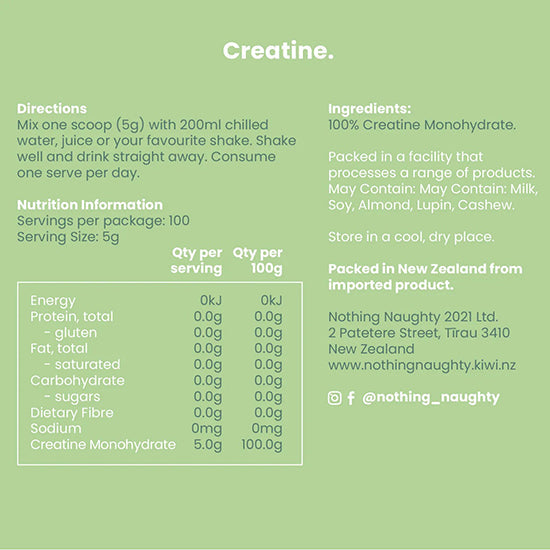 Nothing Naughty | Creatine Monohydrate 500g