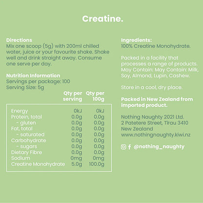 Nothing Naughty | Creatine Monohydrate 500g