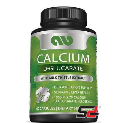 Calcium D-Glucarate supplements for liver support and detoxification -500mg per serving -60 capsules