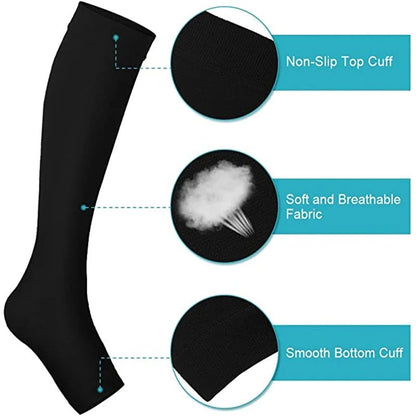 Compression Socks Medical Prevent Varicose Veins Toeless