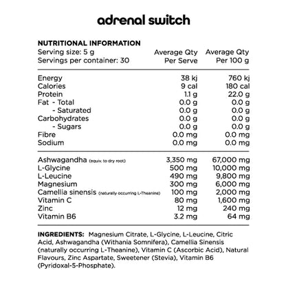 Switch Nutrition | Adrenal Switch Powder - Magnesium Support