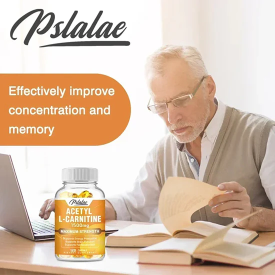 Acetyl-L-Carnitine Capsules 1500 Mg - Supports Natural Energy Production, Supports Memory and Concentration