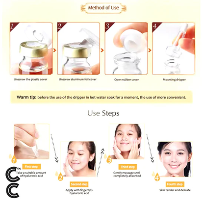  Face Serum (5 vials per order) for Moisturising Facial Essence Skin Care Peptide Face Liquid