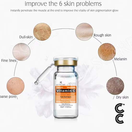 Anti Aging Peptides | VC Serum (10 vials per order) for Face Moisturising Vitamin C Facial Essence