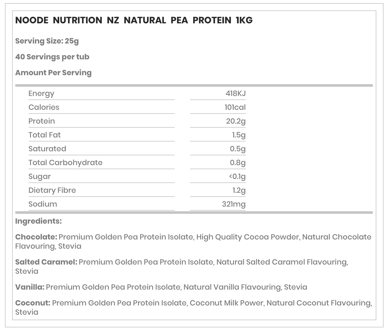 Vegan Natural Pea Protein - Supplements Direct®