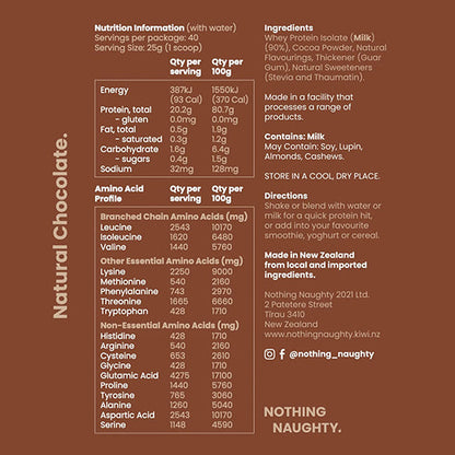 Nothing Naughty | NZ Whey Protein Isolate - 1kg Jar